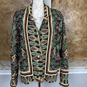 VTG‎ Painted Pony Jacket Women One Size Tapestry Western Texas Cottagecore Boho